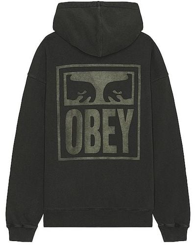 Obey Pigment Eyes Icon Extra Heavy Hoodie - Black