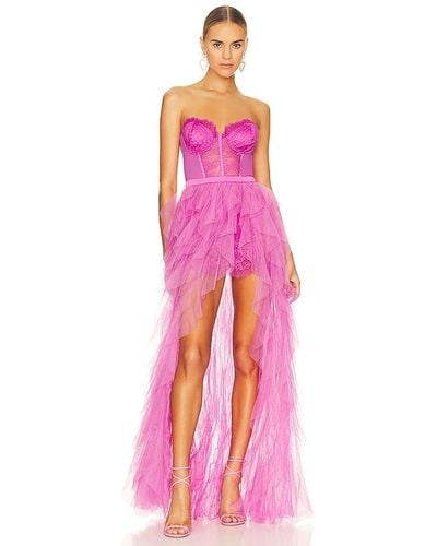 For Love & Lemons X Revolve Bustier Gown - Pink