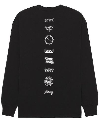 Saturdays NYC Collage Stack Tee - Black