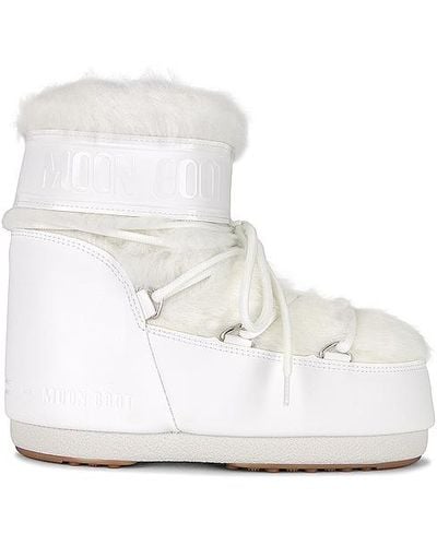 Moon Boot BOOT ICON LOW FAUX FUR - Weiß