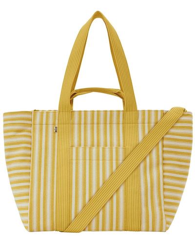 BEIS The Summer Stripe トート - イエロー