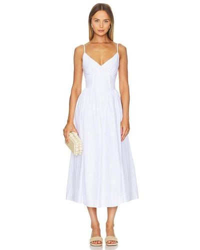 Nicholas Becker Princess Waist Midi Dress - White