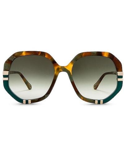 Chloé West Geometrical Sunglasses - Brown