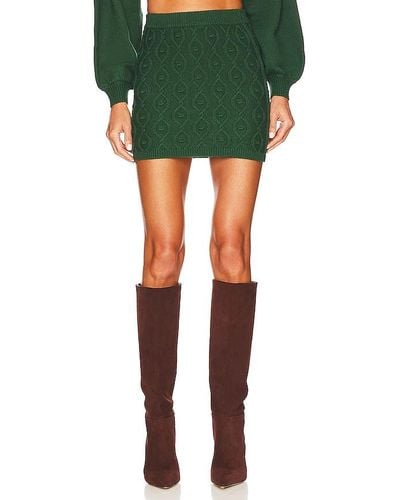 Tularosa Davina Knit Mini Skirt - Green