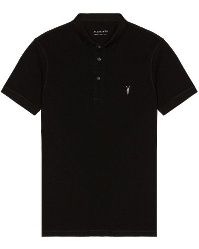 AllSaints Reform Ss ポロシャツ - ブラック