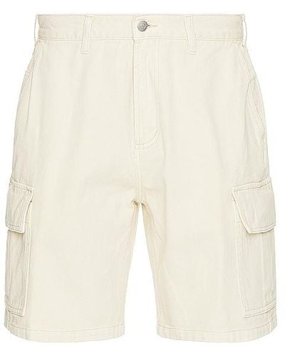 Obey Bigwig Baggy Denim Cargo Short - White