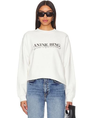 Anine Bing Ramona Sweatshirt Doodle - White