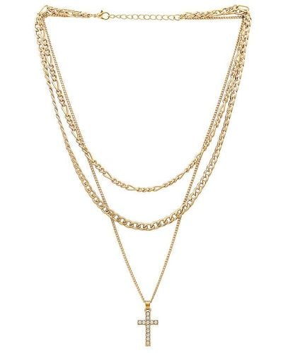 Amber Sceats X Revolve Cross Layered Necklace - Metallic