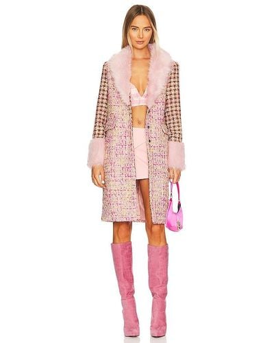 Kim Shui Vegan Fur Coat - Pink
