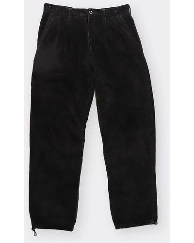 Unbranded Vintage Corduroy Drawstring Cuff Trousers - Black