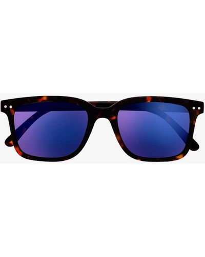 Izipizi Occhiale Sun Mirror Lenses Modello #L Tortoise- Marrone - Blu