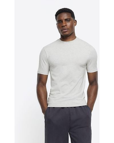 River Island 5pk Gray Muscle Fit T-shirts - Red