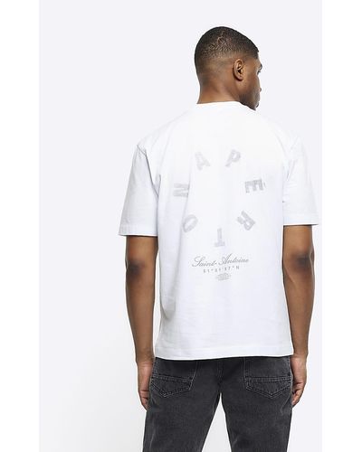 River Island Light Graphic T-shirt - White