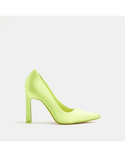 River Island Yellow Neon Patent Court Shoes