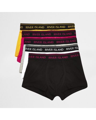 River Island Multicoloured Hipsters 5 Pack - Pink