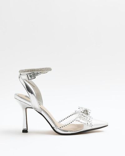 River Island Silver Perspex Court Shoes - White