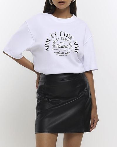 White mini skirt river island cheap
