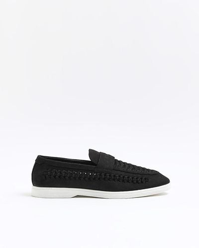 River Island Woven Loafers - White