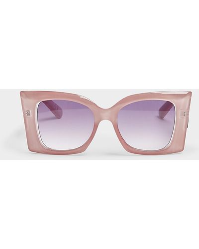 River Island Square Cateye Sunglasses - Purple
