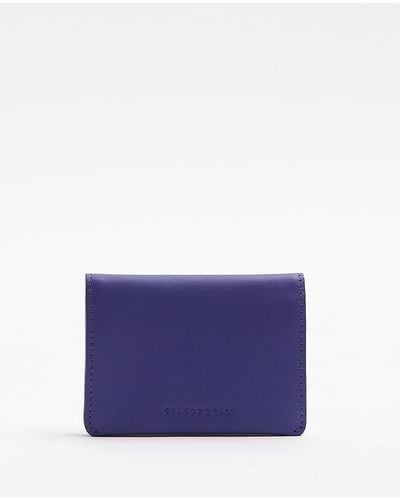 River Island Purple Leather Bifold Cardholder