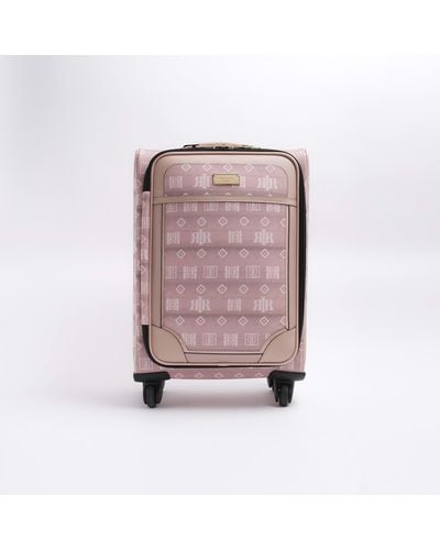 River Island Pink Ombre Ri Logo Suitcase