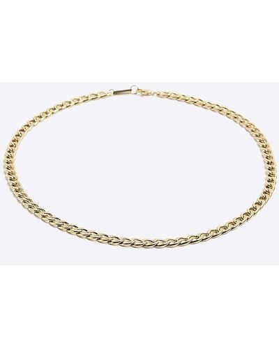 River Island Steel Chain Necklace - White