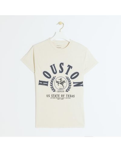 River Island Houston Graphic T-shirt - White