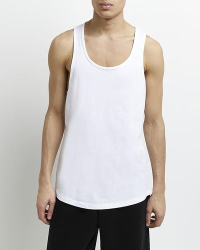 River Island White Racer Back Vest