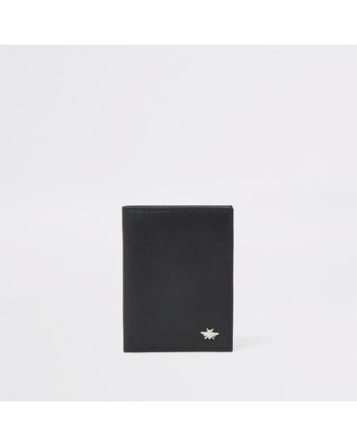 River Island Leather Wasp Wallet - Black