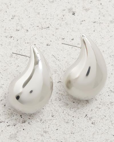 River Island Teardrop Stud Earrings - White
