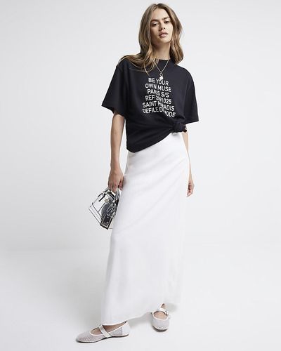 River Island Be Your Own Muse Boyfriend T-shirt - White
