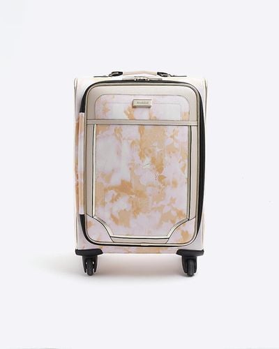 River Island Tie Dye Suitcase - Natural