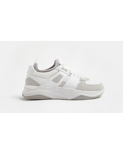 River Island White Luxe Sport Runner Trainers