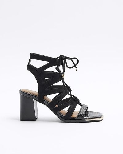 River Island Strappy Heeled Sandals - White