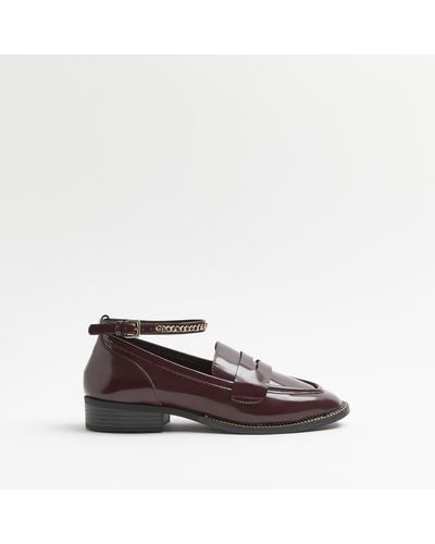 River Island Red Chain Detailed Loafers