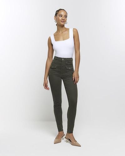 Khaki Jeans for Women - Up to 77% off | Lyst