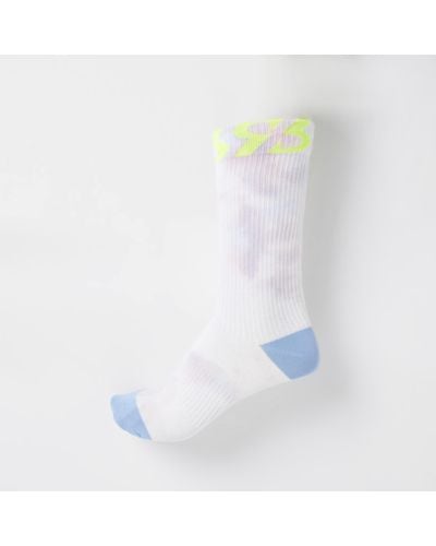 River Island Tie Dye Pastel Tube Socks - White