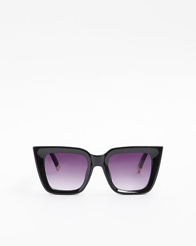 River Island Oversized Cat Eye Sunglasses - Purple
