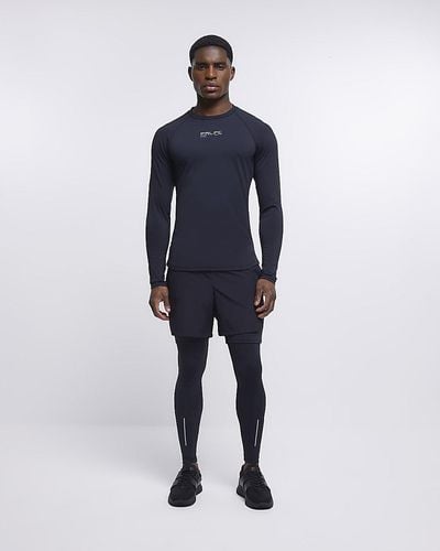River Island Black Prolific Sport Sweatpants - Blue