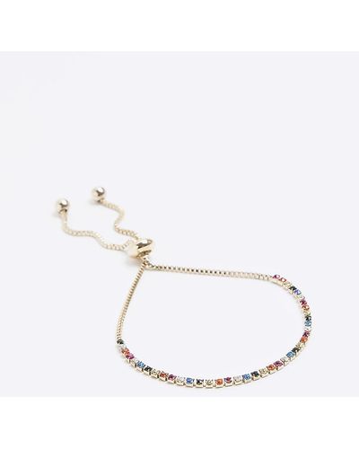 River Island Metal Rainbow Bracelet - Metallic