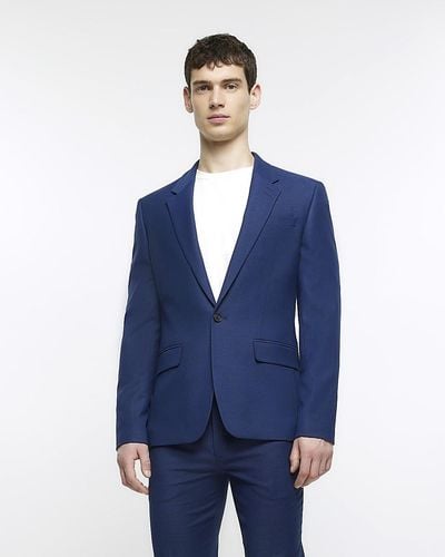 River Island Suit Jacket - Blue