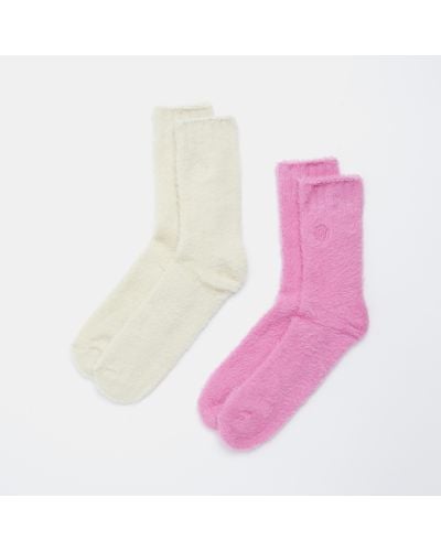 River Island Pink Cozy Socks Multipack