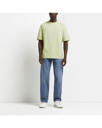 River Island Yellow Oversized Fit T-shirt