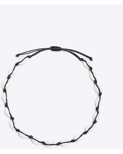 River Island White Shell Short Necklace