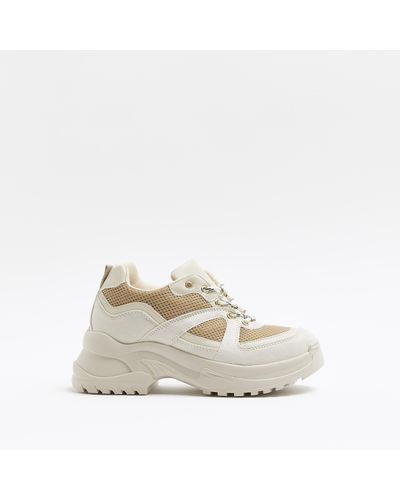 River Island Cream Chunky Trainers - Natural