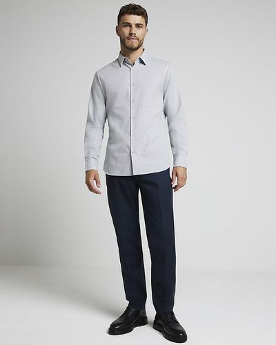River Island Textured Smart Shirt - White