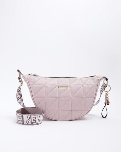 River Island Pink Soft Quilted Cross Body Bag