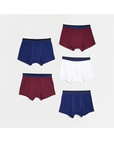River Island Multipack Of 5 Ri Boxer Shorts - Red