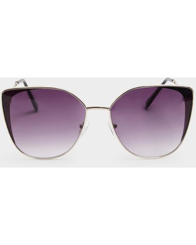 River Island Black Cat Eye Sunglasses - Purple