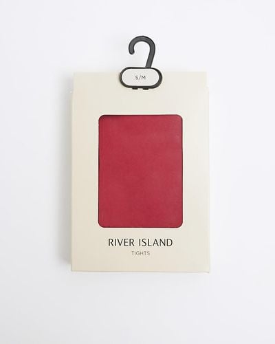 River Island Red Opaque Tights